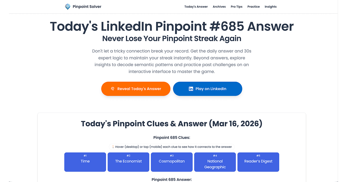 Pinpoint Solver cover